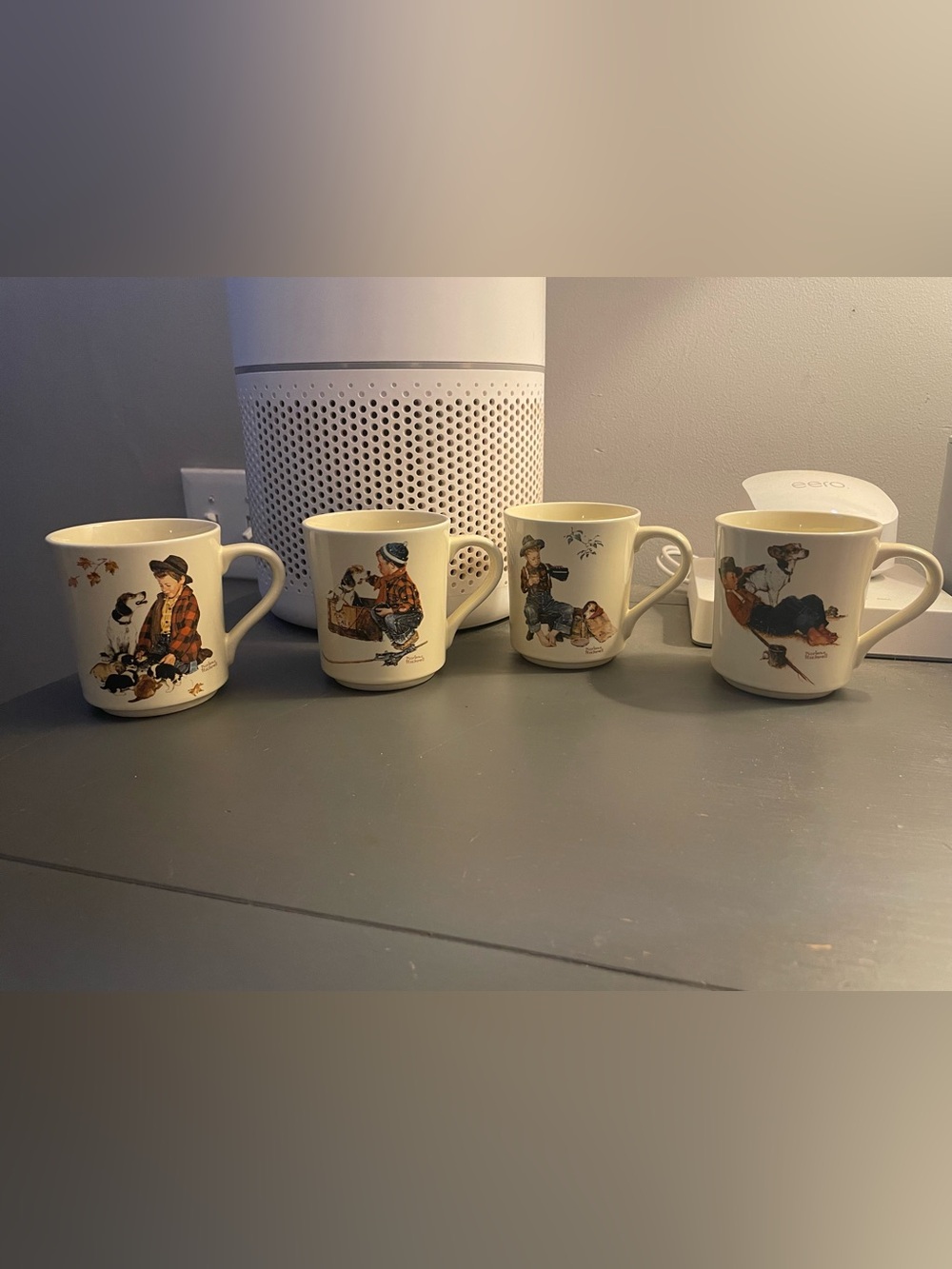 1984 Norman Rockwell “A Boy and His Dog” Mug Set